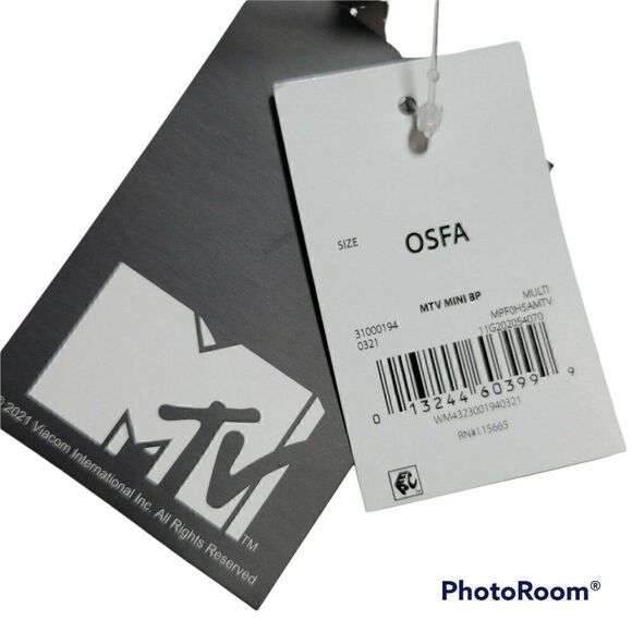 ‎MTV Music Television Mini Backpack w/Zip Pocket Black Multi 10.5\
